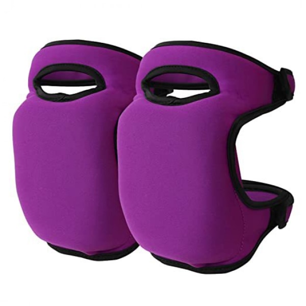 Unisex knebeskyttere, perforerte hageknebeskyttere med 30 mm tykt EVA-skum og justerbar borrelås, knebeskyttere for byggearbeid og gulvrengjøring Purple
