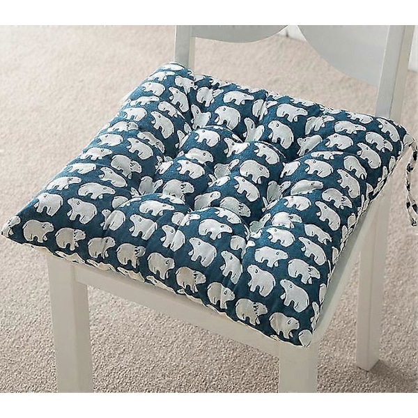 6 kpl:n setti tuolinpehmusteita 40 x 40, Koristeelliset tyynyt tuolinpehmusteet puutarhatyynyt, Polyester