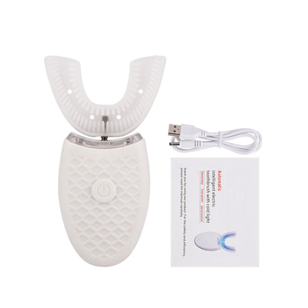 Helautomatisk 360° Eltandborste - Vibrerande Sonisk Tandborste Vit white