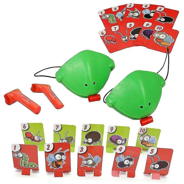 Frog Mouth Tic Tac Tongue Catch Game Joint Take Card-Eat Pest Desktop Brettspill Xmas For Kids Baby