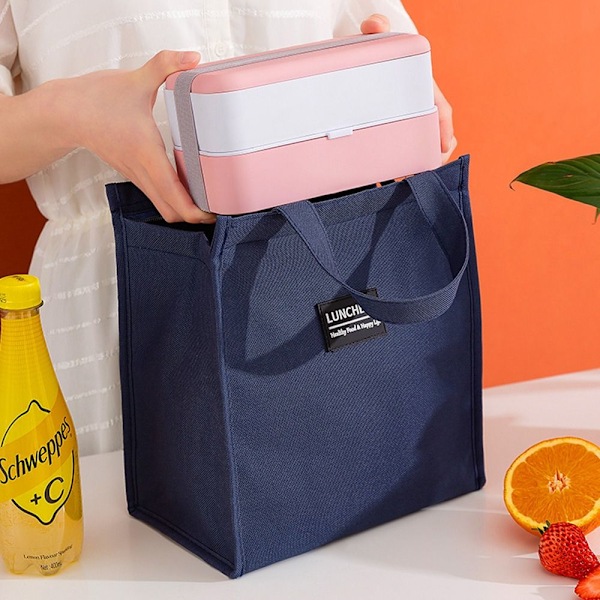 Isolerad Termisk Väska Kylväska Lunchväska BLÅ MEDIUM blå blue medium