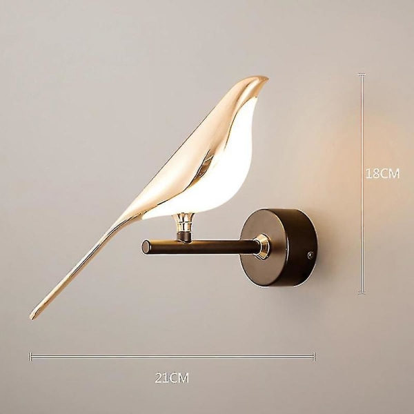Modern Simplicity Led Vegglampe Magpie Bird Model Lys Sconce Lys Innendørsbelysning Hjem Kjøkken Nattbord Soverom Stue Cool White One head
