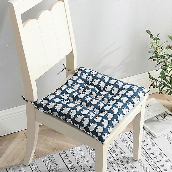 6 kpl:n setti tuolinpehmusteita 40 x 40, Koristeelliset tyynyt tuolinpehmusteet puutarhatyynyt, Polyester