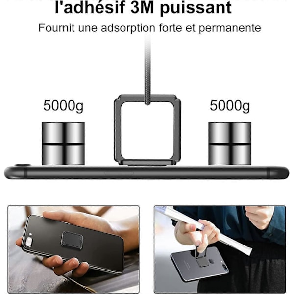Puhelinrengaspidike 360 asteen pyörityksellä [2 kpl] Sormipidike iPhone, Samsung, LG, Huawei, XiaoMi, Sony, kaikkiin puhelimiin ja tabletteihin
