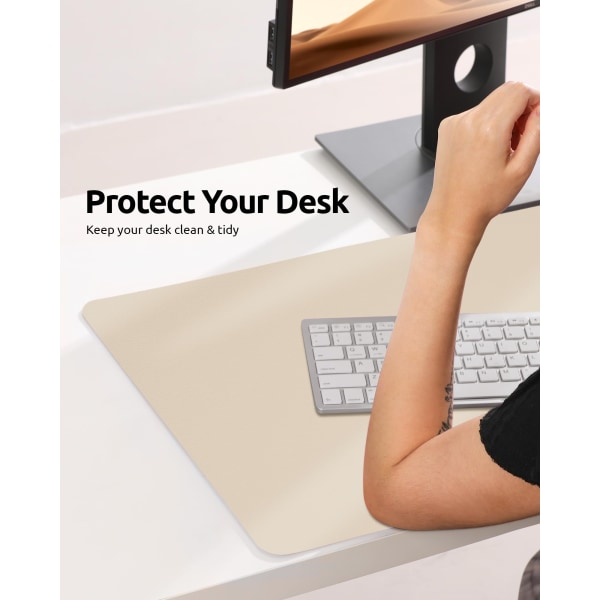 Nahkainen työpöydän suojus, toimistopöydän alusta, suuri hiirimatto, liukumaton PU-nahkainen työpöydän alusta, kannettavan tietokoneen työpöydän alusta, vedenpitävä työpöydän kirjoitusalusta toimistoon 120x50cm Pink x Orange 1pcs