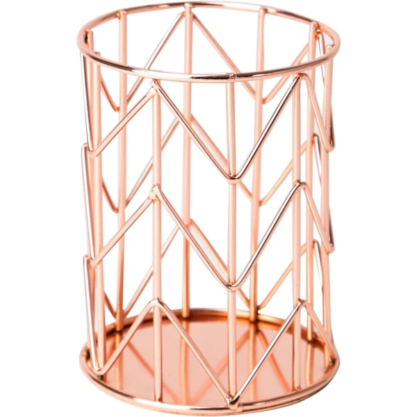 U-formad pennbehållare i metalltråd, koppar/roséguld