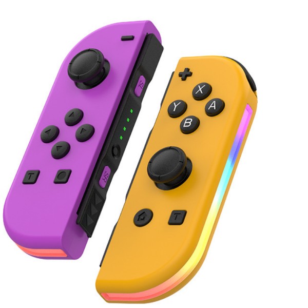 Trådlös handkontroll yhteensopiva Nintendo Switch, Oled, Lite Gamepad Joystick (l/r) Ersättning ja Rgb höger Purple Yellow
