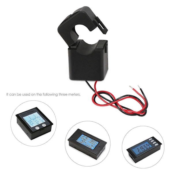 Strömtransformator, 100A 100MA AC Strömsensor, Delad Kärna Amperemeter Transformator Avkänningsrelä, Mini Clip-On Lätt att Installera CT Utan Strömavbrott