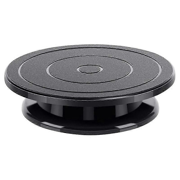 28 cm Roterende Skulpturhjul Roterende Kagefad Sort Malerskive Stativ