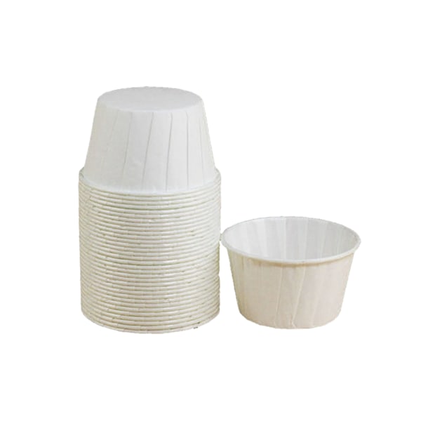 50 stk. Glasbægre Dessertskåle til Frossen Yoghurt Cupcake Kage White