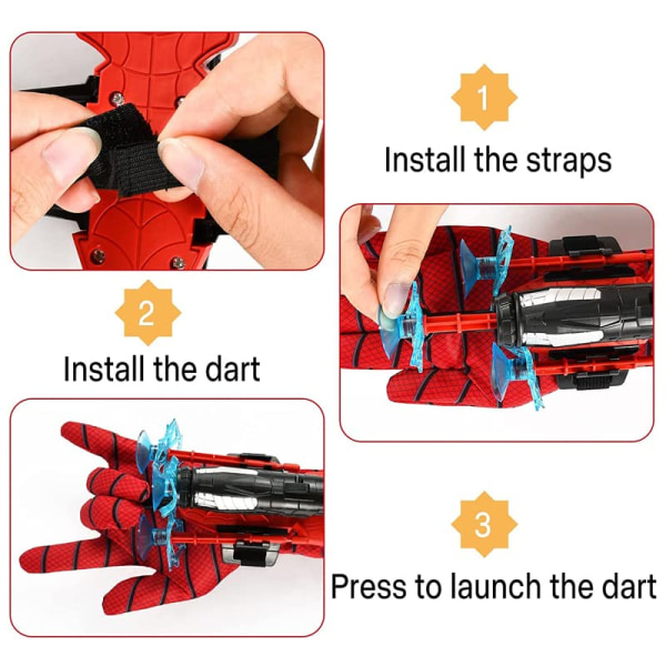 Spider Gloves Man Web Shooter Toy, Spider Kids Plast Superhero Launcher Glove Hero Movie Launcher