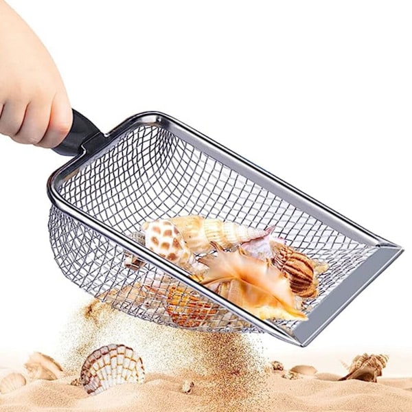 ##/2-pack Strandnät Spadar för att Samla Snäckor Sandsil Spadar för att Samla Snäckor Spadar Sil Slev Sommarpool##/