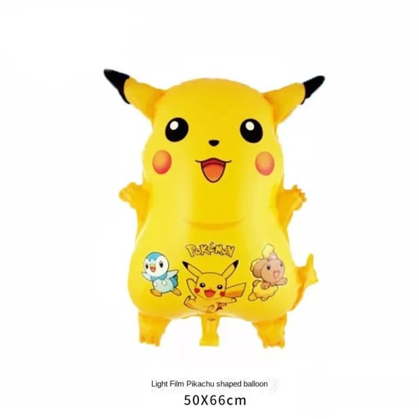 Po.Ke.Mon Ballonger Alderssett Folie Lateksballonger Barnebursdagsfestdekorasjon Light Film Pikachu 02