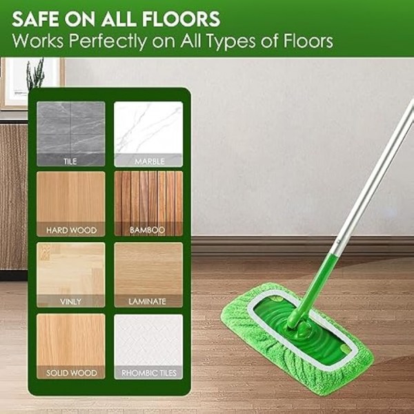 Kompatibel Swiffer Sweeper Mop ersättningsdynor, trasor för Swiffer golvmopp, återanvändbart cover 1PCS