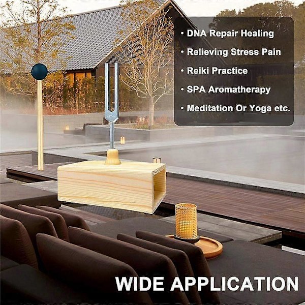 432 Hz Stämgaffel med Resonanslåda, För Ljudhealing, Stämgaffel Resonansundervisning, Hörseltester, Meditation