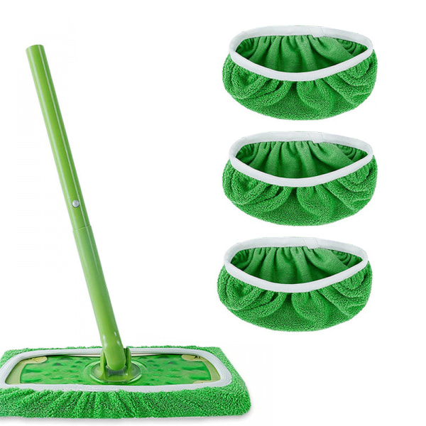 Kompatibel Swiffer Sweeper Mop ersättningsdynor, trasor för Swiffer golvmopp, återanvändbart cover 3PCS