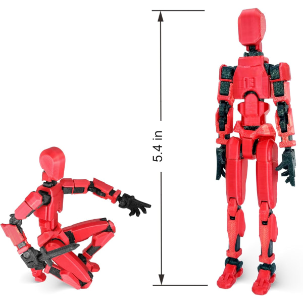 Robot Action Figur, 3D-trykt med full artikulasjon for Stop Motion-animasjon yellow