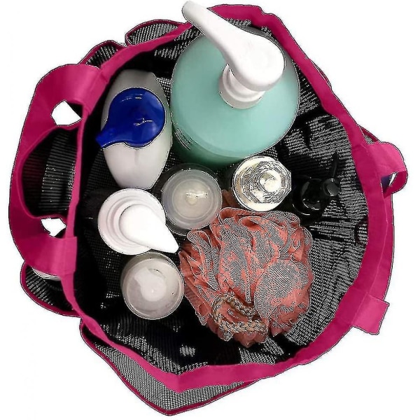 Mesh Shower Caddy, Quick Dry Shower Tote Bag Hängande toalettartiklar, rosa,,aespa