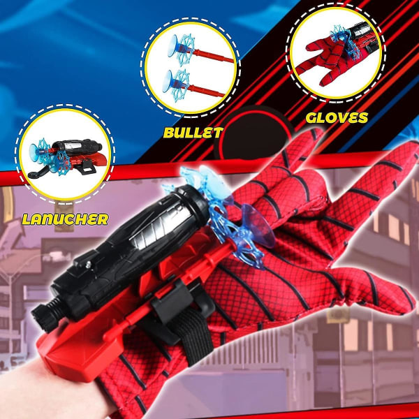 Spiderman Cosplay Launcher Spider Silke Handsker Spider Web Launcher Karakter Legetøj Halloween Rekvisitter Børn Wrist Launcher