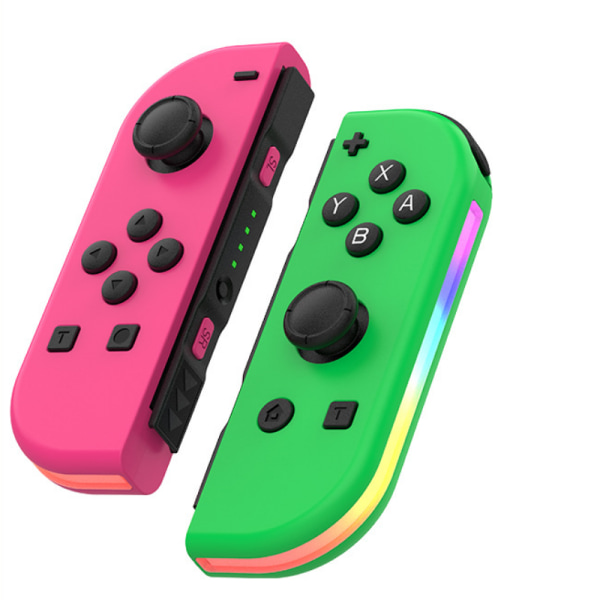 Trådlös handkontroll yhteensopiva Nintendo Switch, Oled, Lite Gamepad Joystick (l/r) Ersättning ja Rgb höger Pink Green