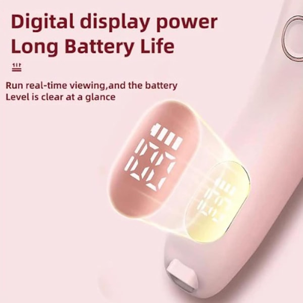 2-i-1 Elektrisk Rakapparat för Kvinnor, Våt och Torr, Smärtfri med LED-Display rosa pink