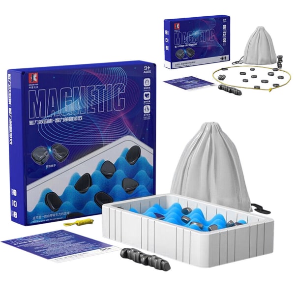 NYTT Ferromagnetisk magnetisk sjakkspill Plast Interactive Magnet Board Game UK