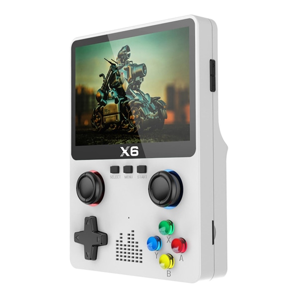 Mardi Gras 2024 ny X6 spillkonsoll HD håndholdt spillkonsoll Arcade Emula white