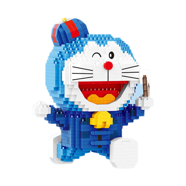 1 set Anime Doraemon Montera leksak Mini Färgigenkänning Miljövänlig Anime Doraemon figurpusselleksak för tidig inlärning G