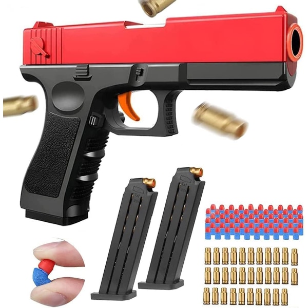 Lekepistol med myke kuler, gave til barn (Gull Medium Red