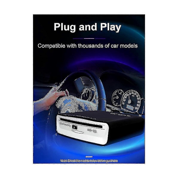 Ulkoinen universaali CD-soitin autoon - Kannettava CD-soitin, liitetään auton USB-porttiin, kannettavaan tietokoneeseen, televisioon, C