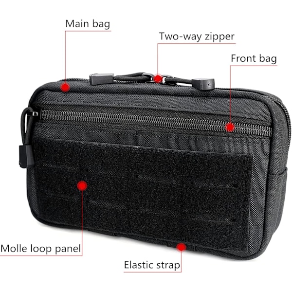 Taktisk Molle-väska, Multifunktionell EDC Admin-väska Utility Gadget Gear Ryggsäck Militär Midjeväska för Utomhusbruk, Jakt