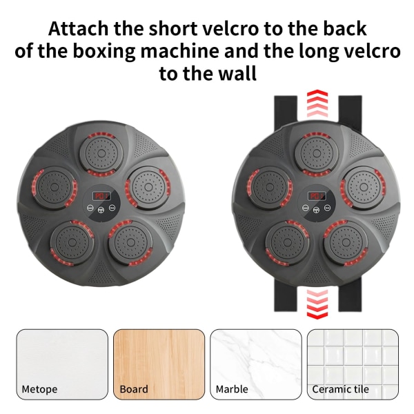 Smart Bluetooth Boksemaskin med Hansker - Veggmontert Mål Treningsslagutstyr for Voksne, Barn, Hjemmetrening og Treningssenter a5