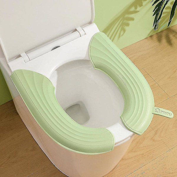 WC-istuin Vedenpitävä WC-istuimen pehmuste kahvoilla Pehmeä paksu Eva-itseliimautuva WC-istuimet