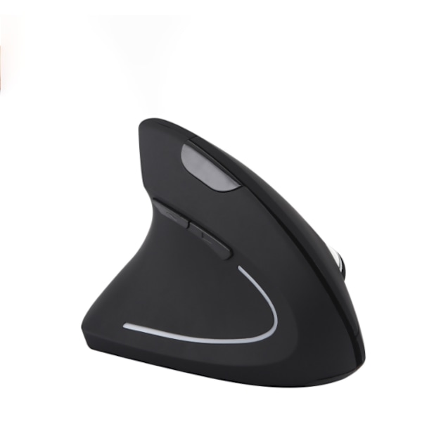 2,4G Trådløs Ergonomisk Vertikal Mus for Venstrehånd Sort
