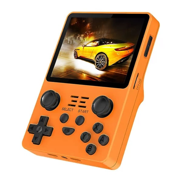 Powkiddy Rgb20s, 16g+64g 15000+ Classic Games Handheld Game Console Yellow 16G-128G