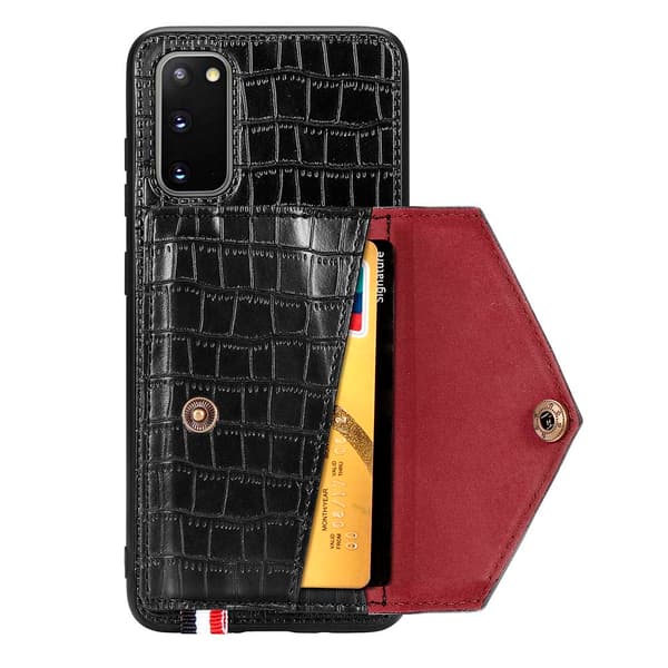 Elegant Skal med Kortfack - Samsung Galaxy S20 Blå Blå