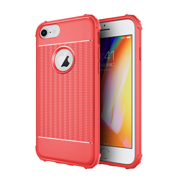 Effektivt beskyttelsesdeksel (LEMAN) for iPhone 8 Röd