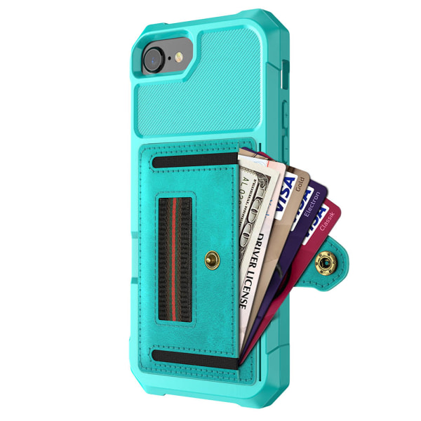 Praktisk etui med kortholder - iPhone 6/6S Blå