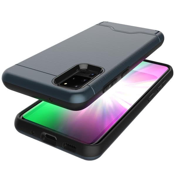 Skal med Korthållare - Samsung Galaxy S20 Ultra Grå