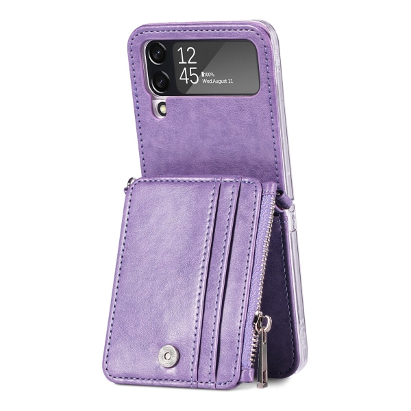 Stilrent Skal med Kortfack - Samsung Galaxy Z Flip 3 Lila