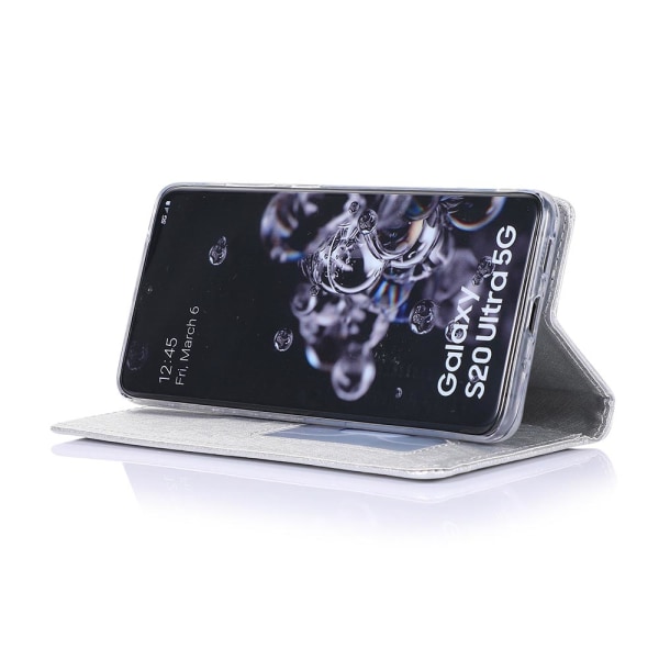 Tehokas lompakkokotelo - Samsung Galaxy S20 Ultra Silver