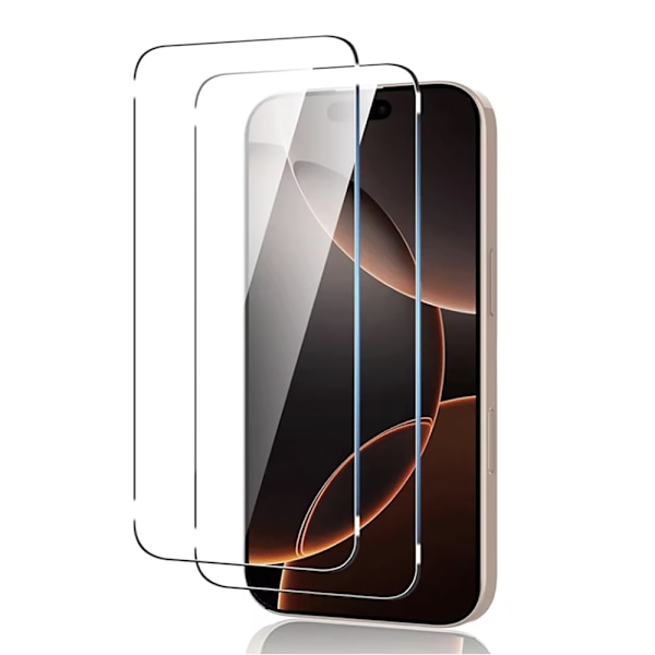iPhone 16 2-Pack Skärmskydd - Kristallklar Standard HD 0,3mm