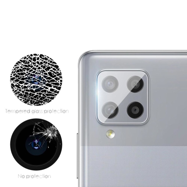 2-PACK Kameralinsedeksel Galaxy A42 HD-Clear Ultratynn