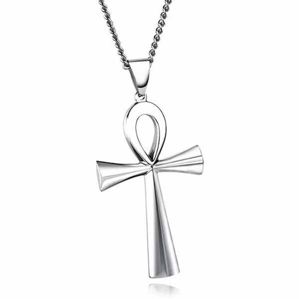 Stilrent Egyptiskt Halsband (Kors) Silver