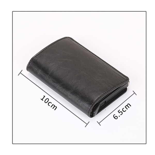 Korttikotelo alumiinia/PU-nahkaa (RFID- ja NFC-suojaus) Brun