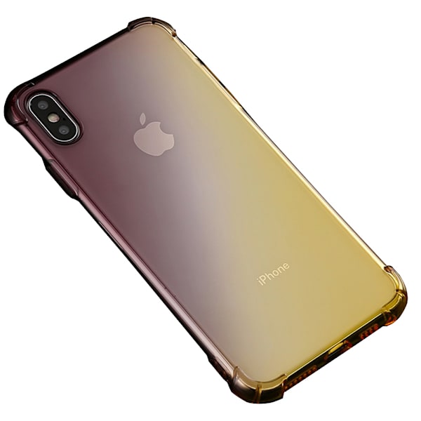 iPhone X/XS - Silikondeksel Svart/Guld