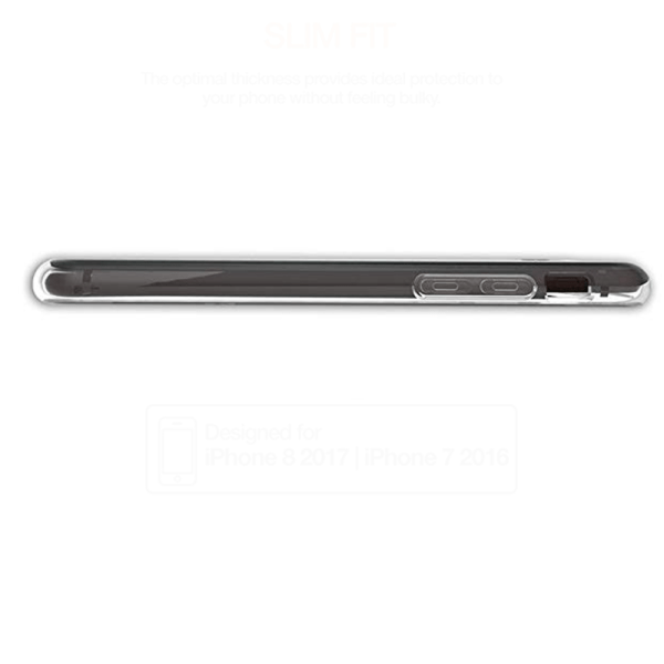 Suojaava silikonikuori (FLOVEME) - iPhone 8 Transparent/Genomskinlig