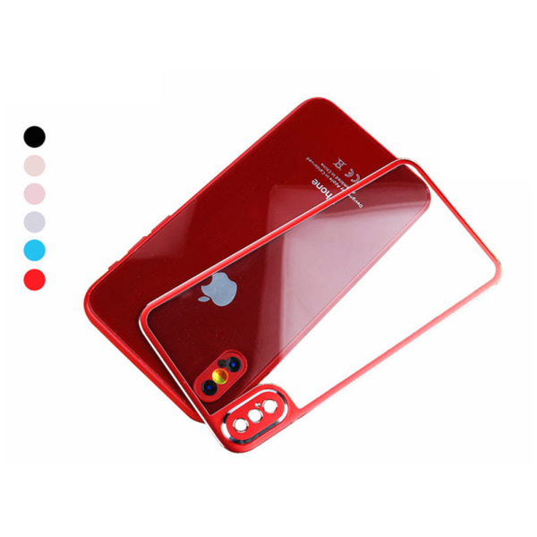3-PACK MyGuard Protection Back/Camera iPhone XS Max (Aluminium) Röd