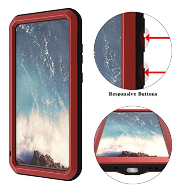 Stødabsorberende aluminiumscover - Samsung Galaxy S20 Röd