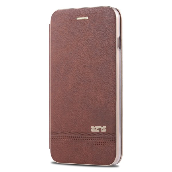 Smart Protective Wallet Case - iPhone SE 2022 Brun